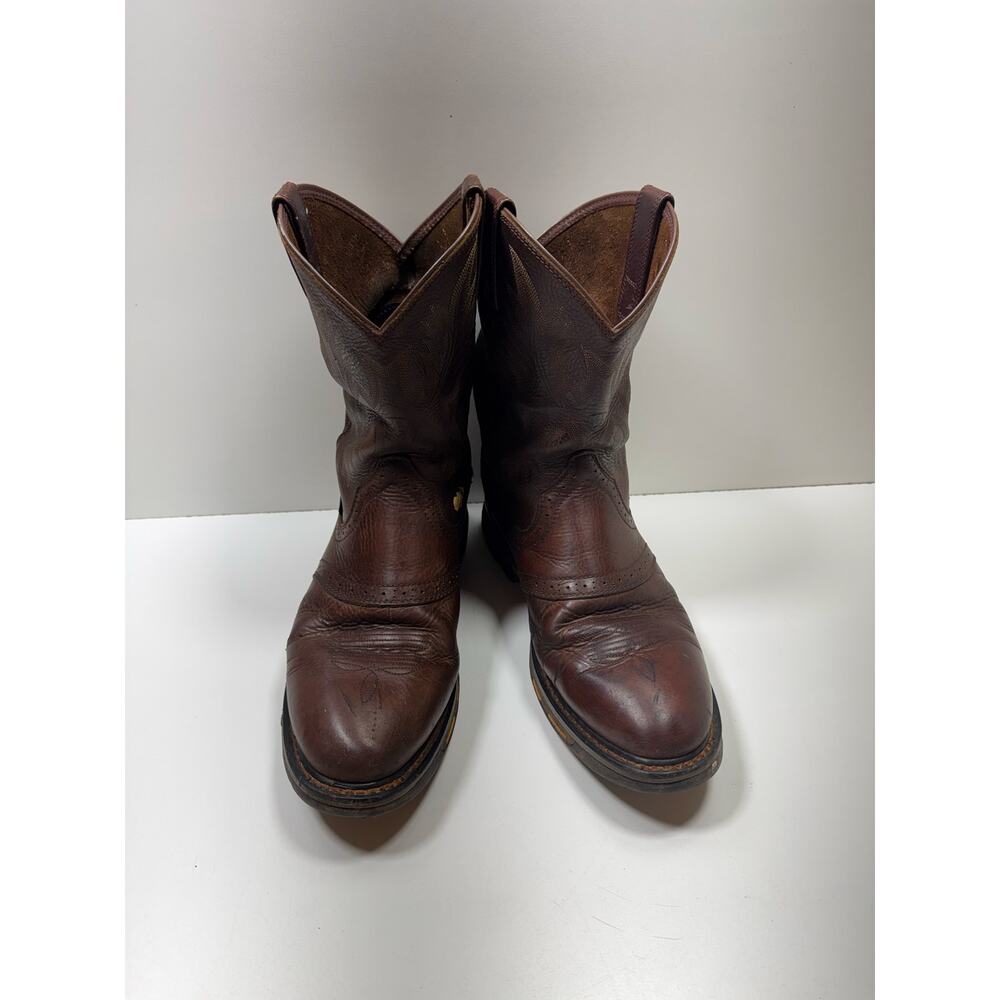 Ariat Men’s Work Western Boots Leather Sz 13D Brown Slip Resistant Cowboy